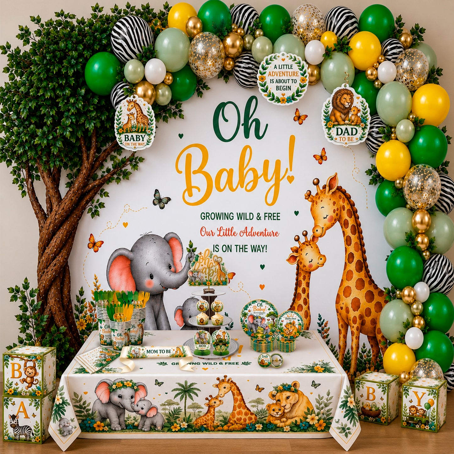 Safari Baby Shower Decorations Kit